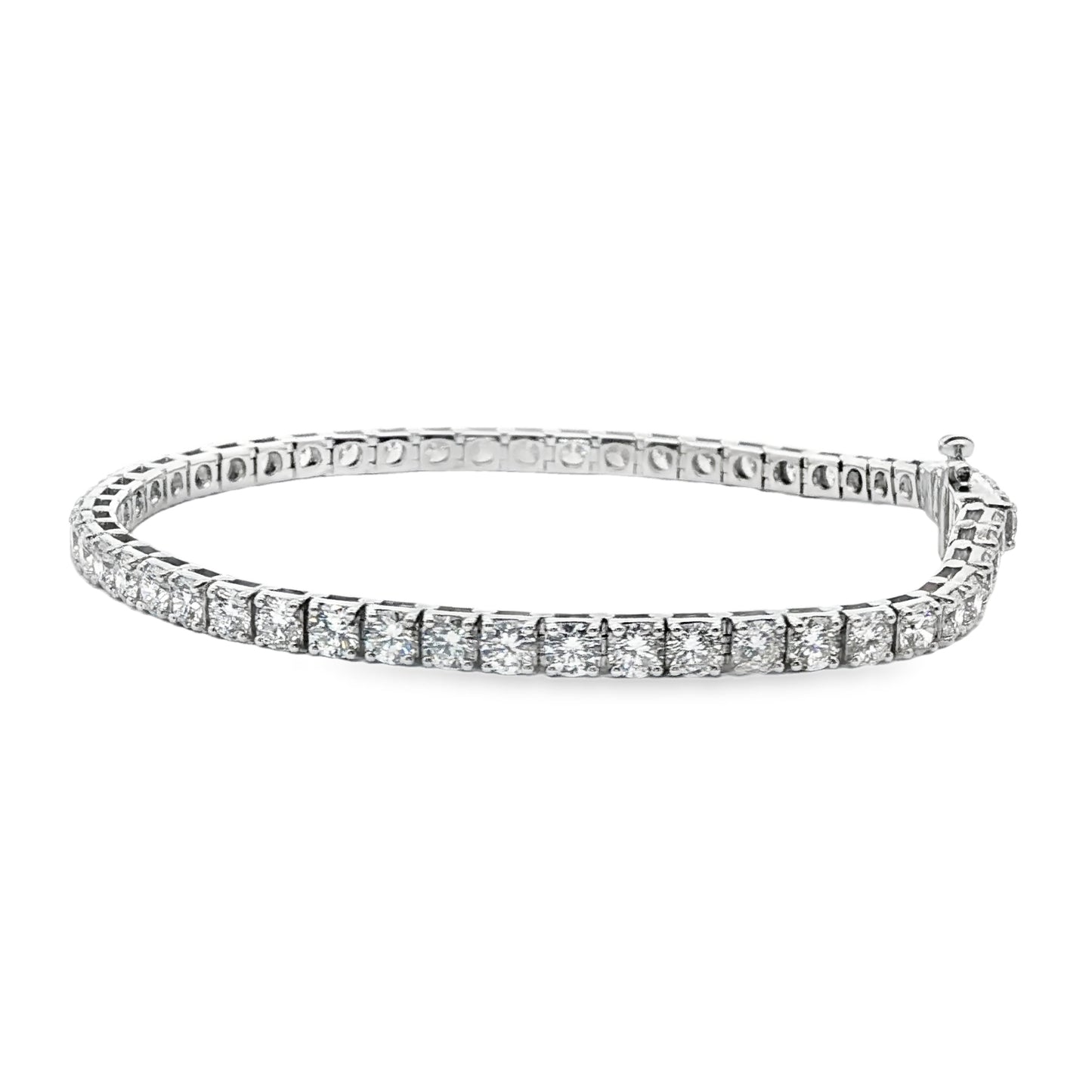 14K White Gold 7.00tw Lab Grown Diamond Tennis Bracelet