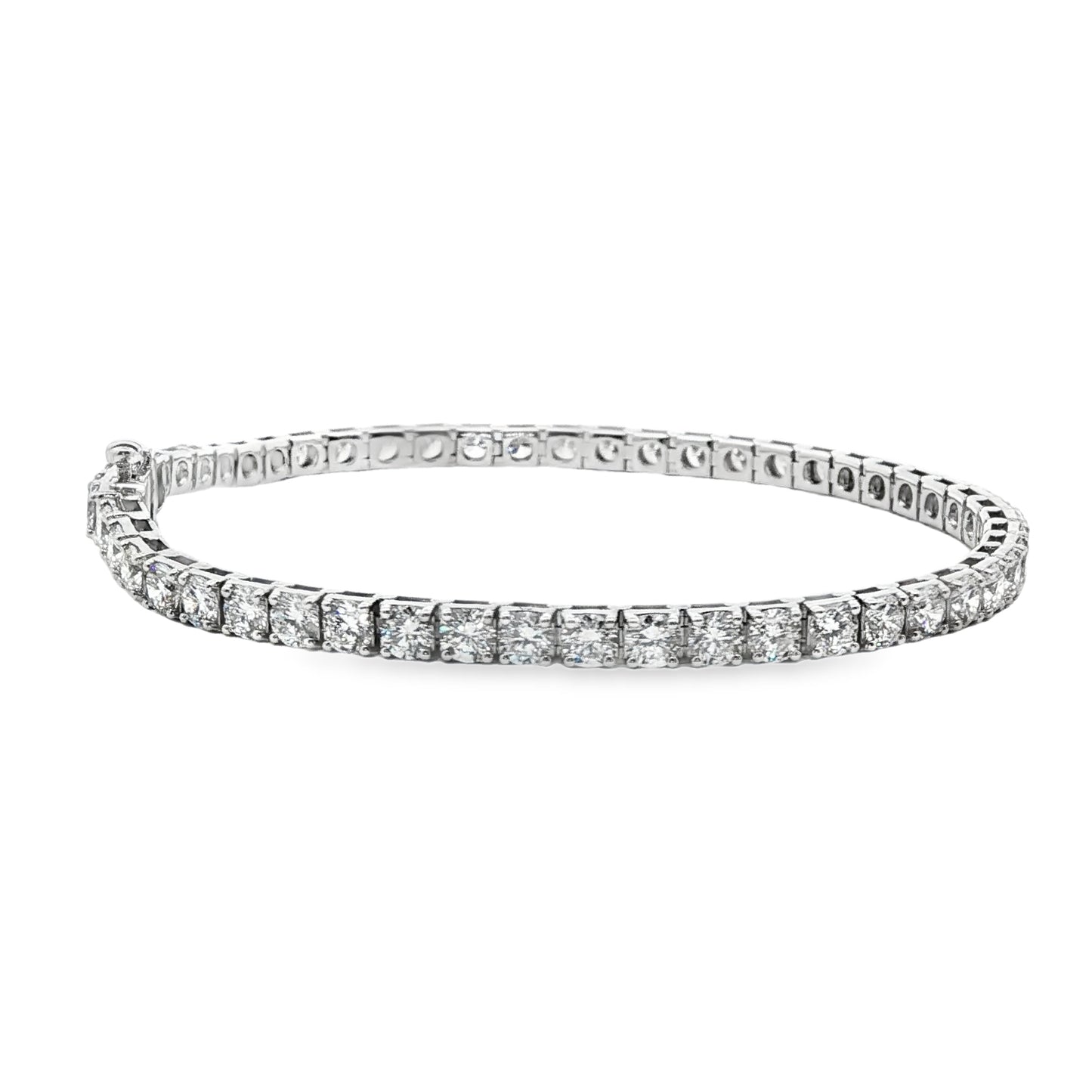 14K White Gold 7.00tw Lab Grown Diamond Tennis Bracelet