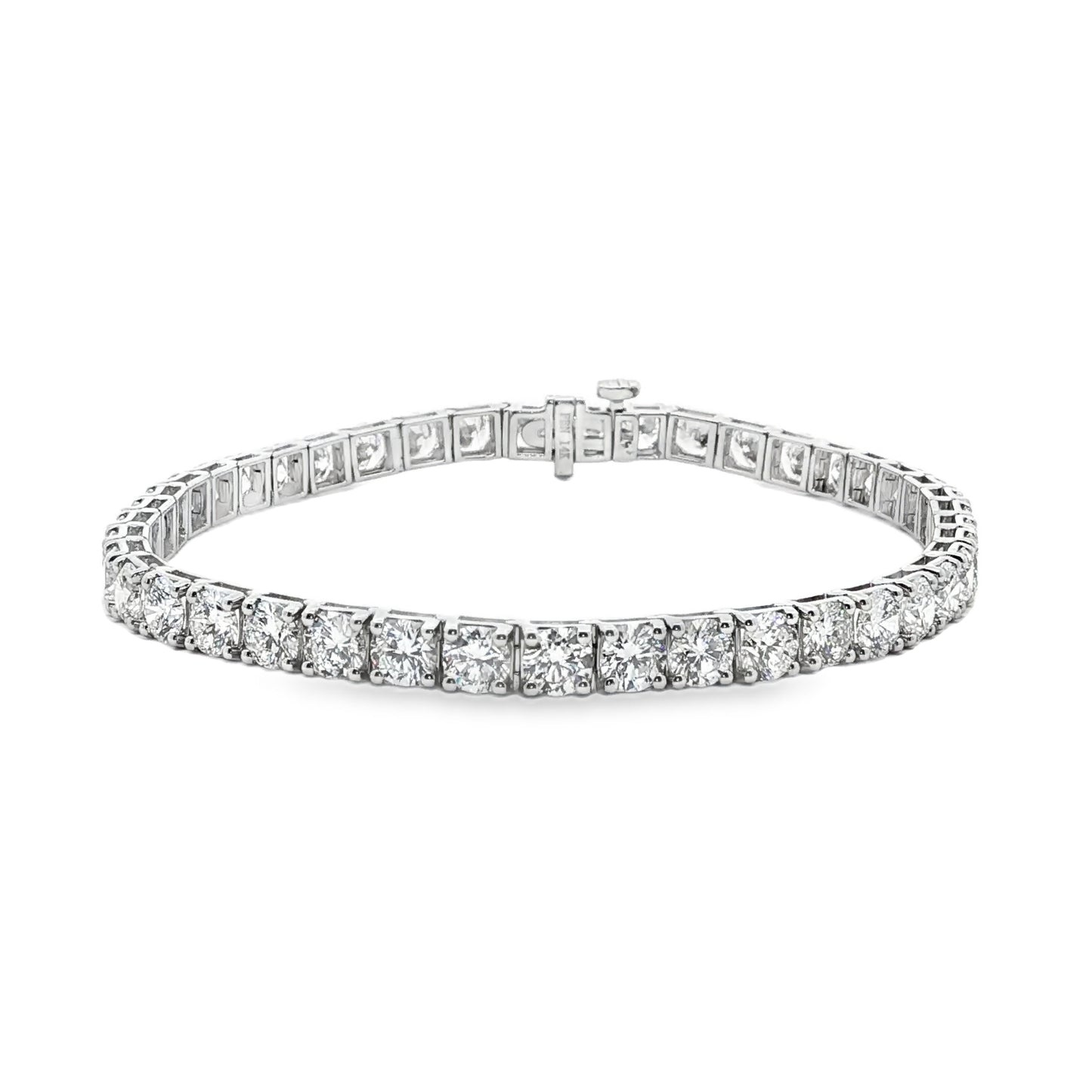 14K White Gold 10.22tw Lab Grown Diamond Tennis Bracelet