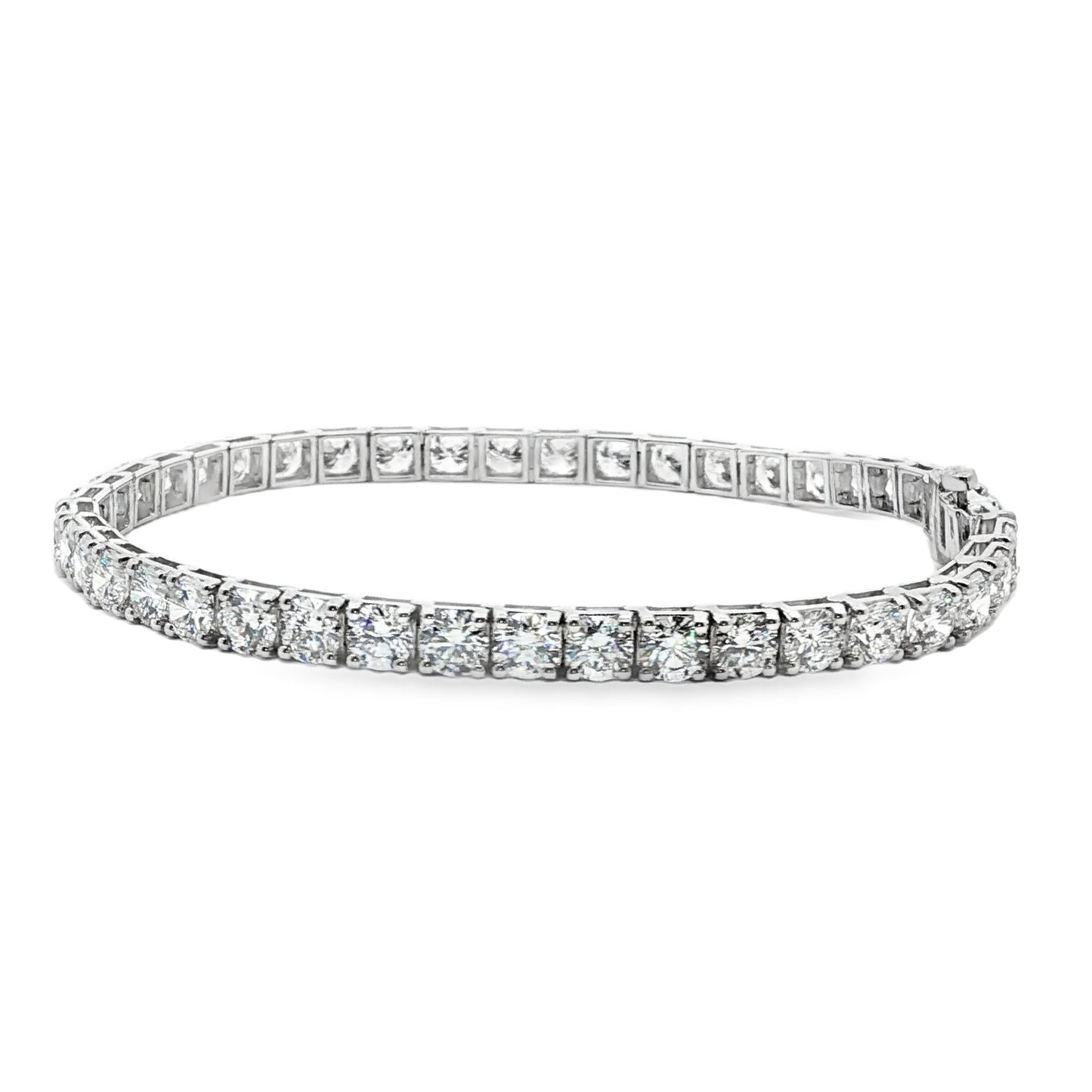 14K White Gold 10.22tw Lab Grown Diamond Tennis Bracelet