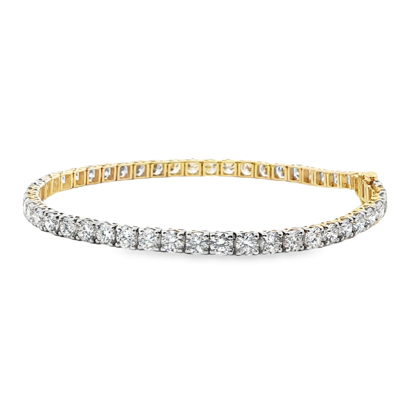 14K Yellow Gold 7.12tw Lab Grown Diamond Tennis Bracelet