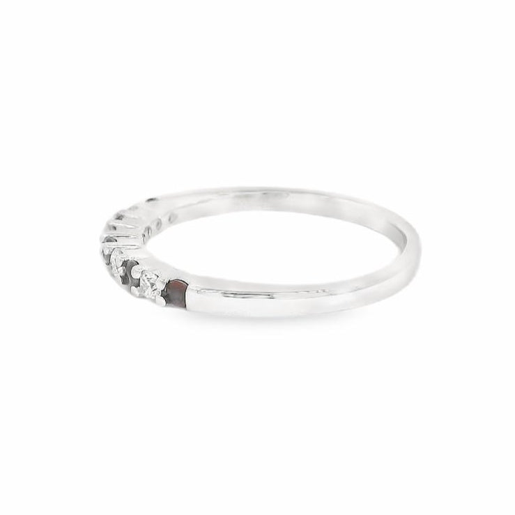 14K White Gold Ruby & Diamond Ring