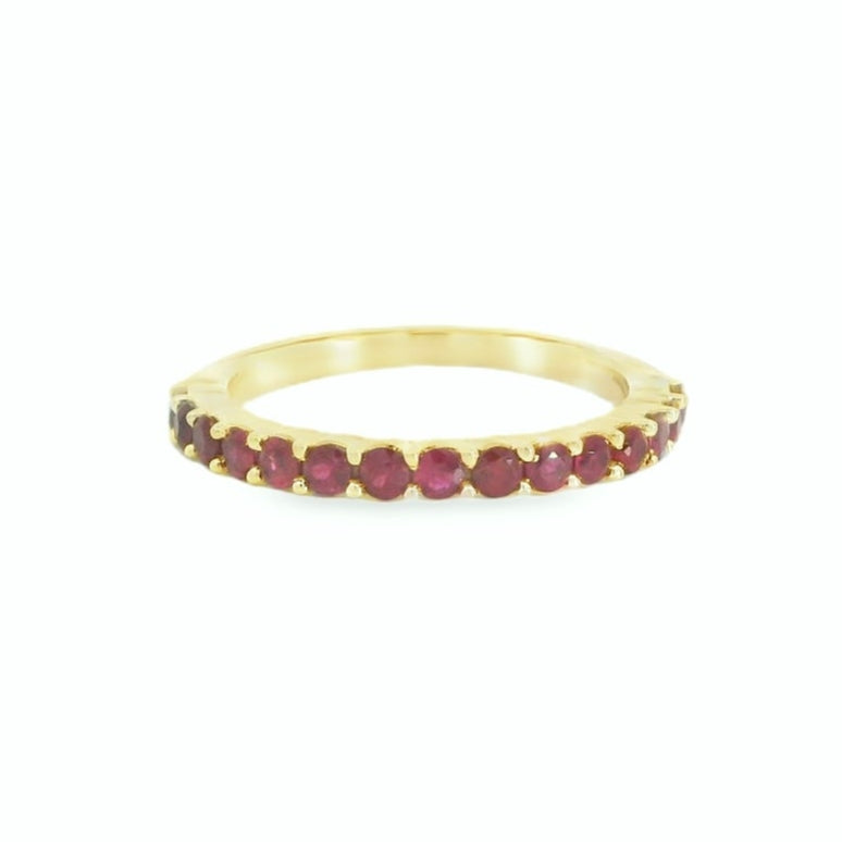 14K Yellow Gold Ruby Band