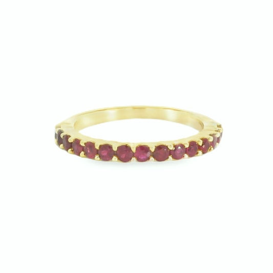 14K Yellow Gold Ruby Band