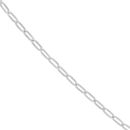 1.30mm Paperclip Chain with Pear Shape Lobster Lock