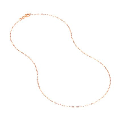1.30mm Paperclip Chain with Pear Shape Lobster Lock