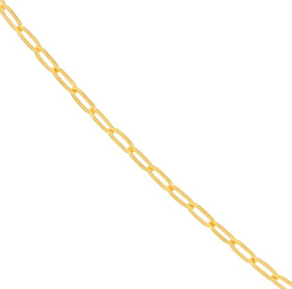 1.30mm Paperclip Chain with Pear Shape Lobster Lock