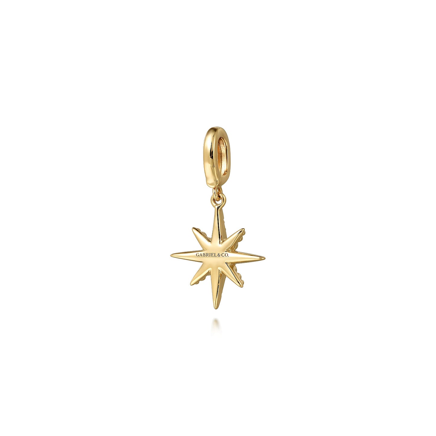 14K Yellow Gold Diamond Star Pendant/Charm