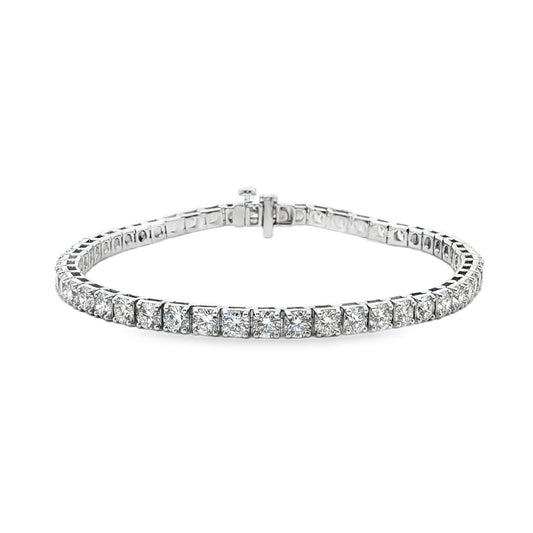 14K White Gold 7.00tw Lab Grown Diamond Tennis Bracelet