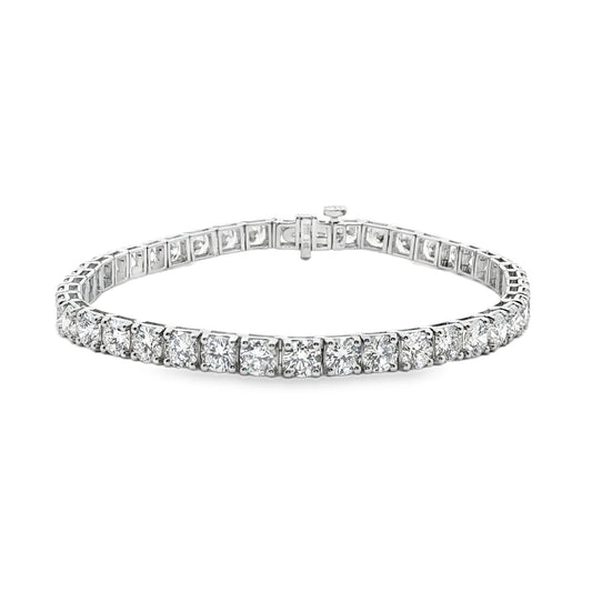 14K White Gold 10.22tw Lab Grown Diamond Tennis Bracelet