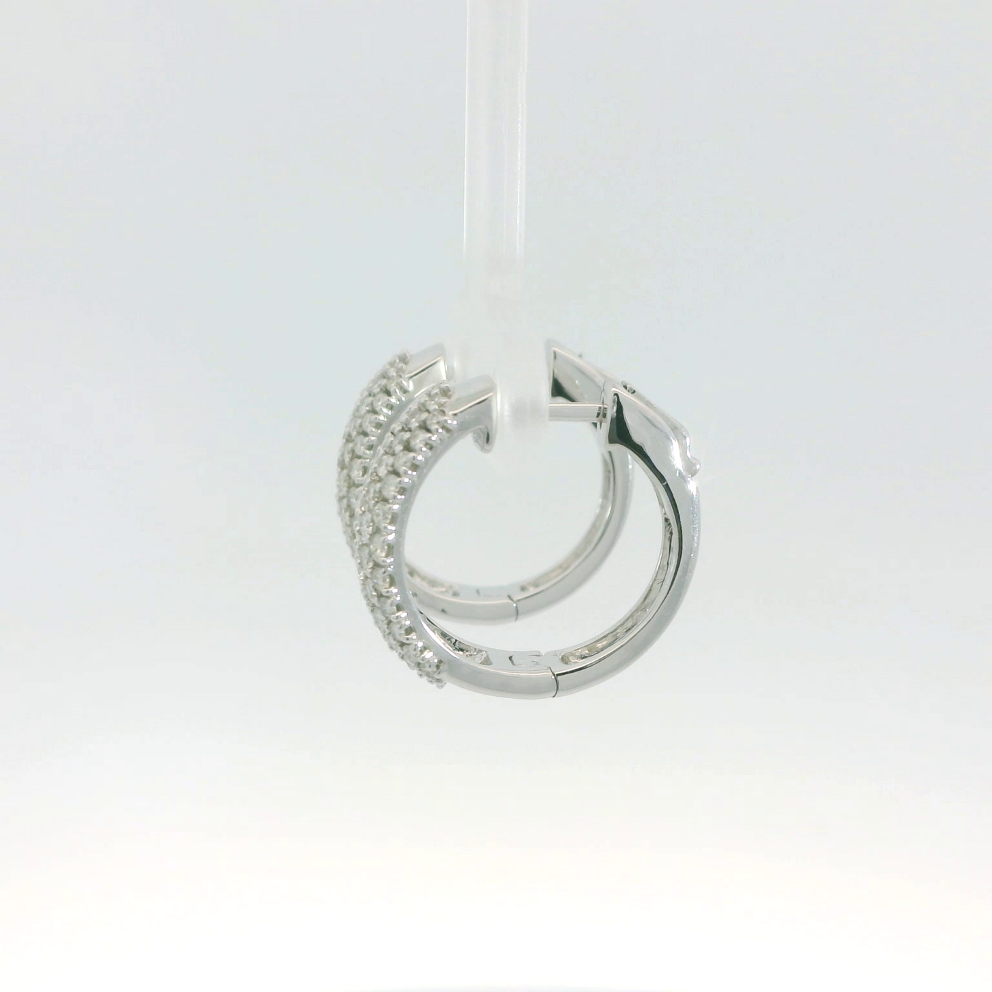 Diamond Hinged Hoop Earrings