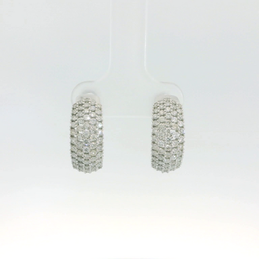 Diamond Hinged Hoop Earrings