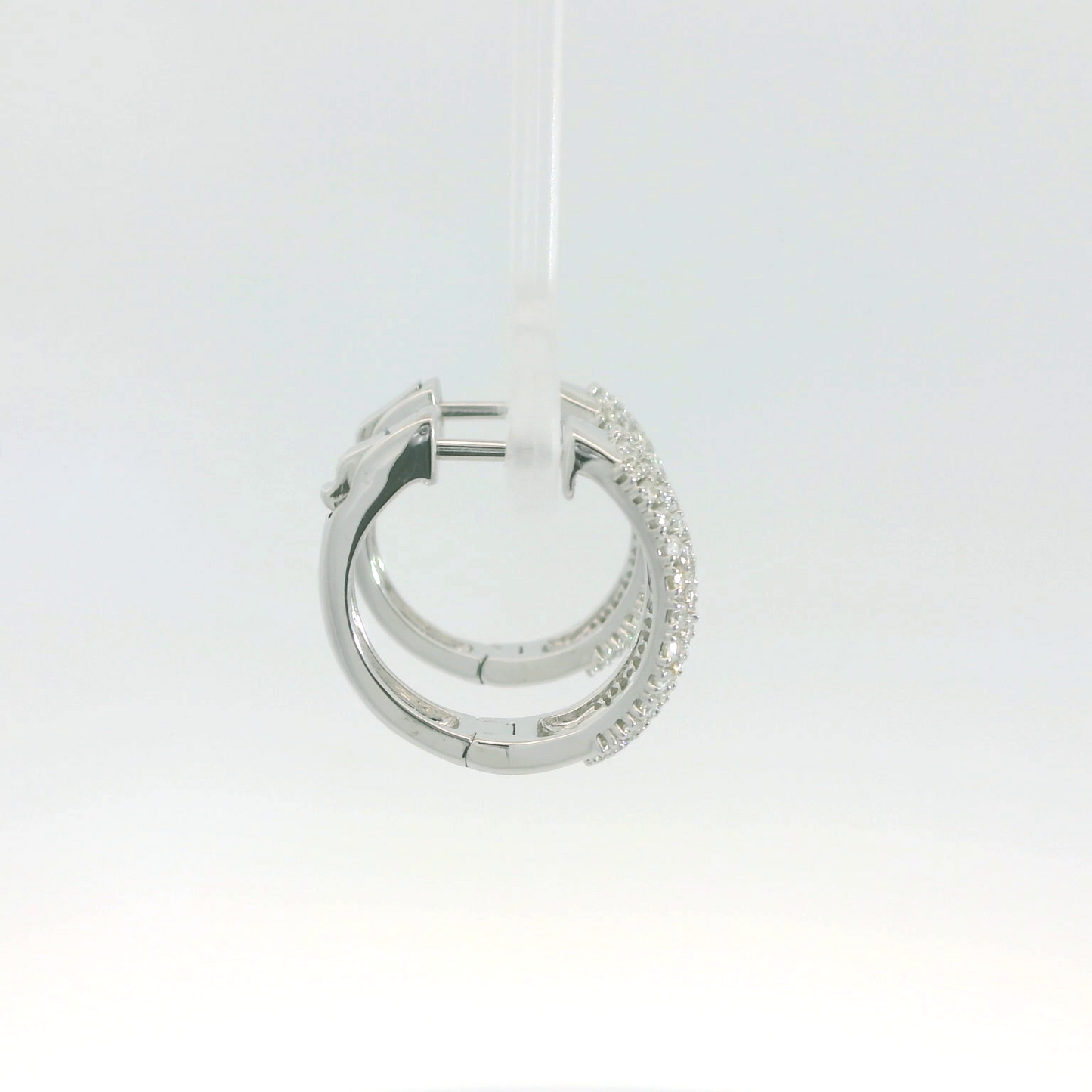 Diamond Hinged Hoop Earrings