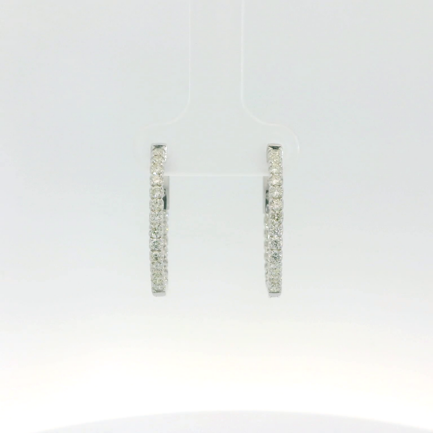 Elegant Diamond Hoop Earrings