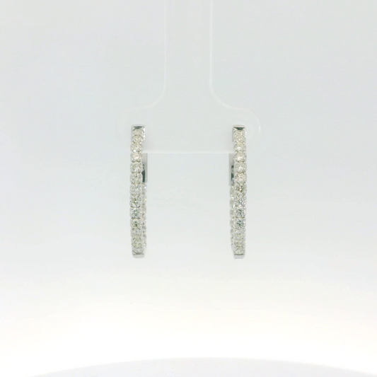 Elegant Diamond Hoop Earrings