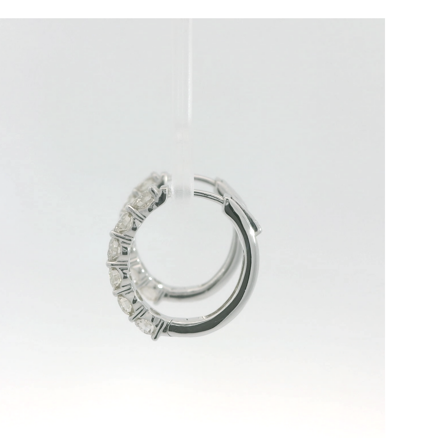 Elegant Diamond Hoop Earrings