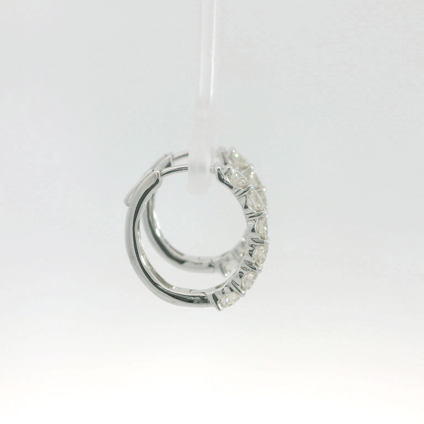 Elegant Diamond Hoop Earrings