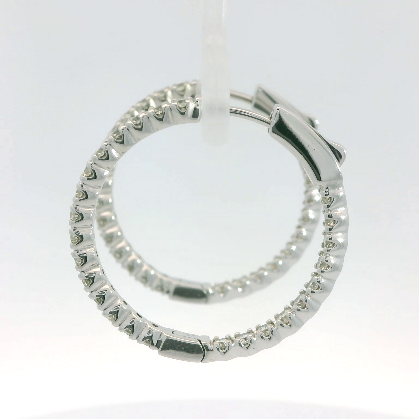 Elegant Diamond Hoop Earrings