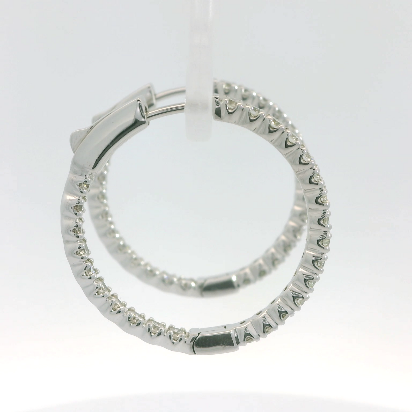 Elegant Diamond Hoop Earrings