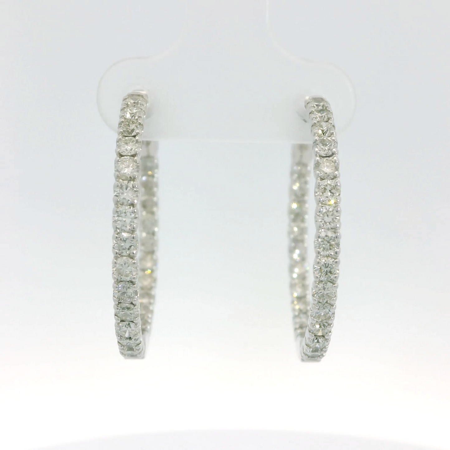 Elegant Diamond Hoop Earrings