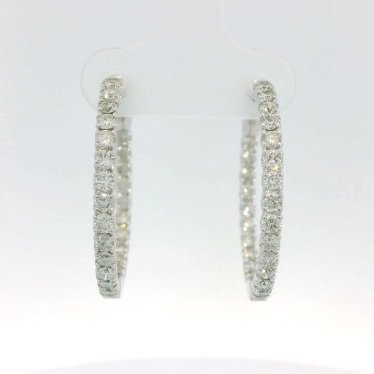 Elegant Diamond Hoop Earrings