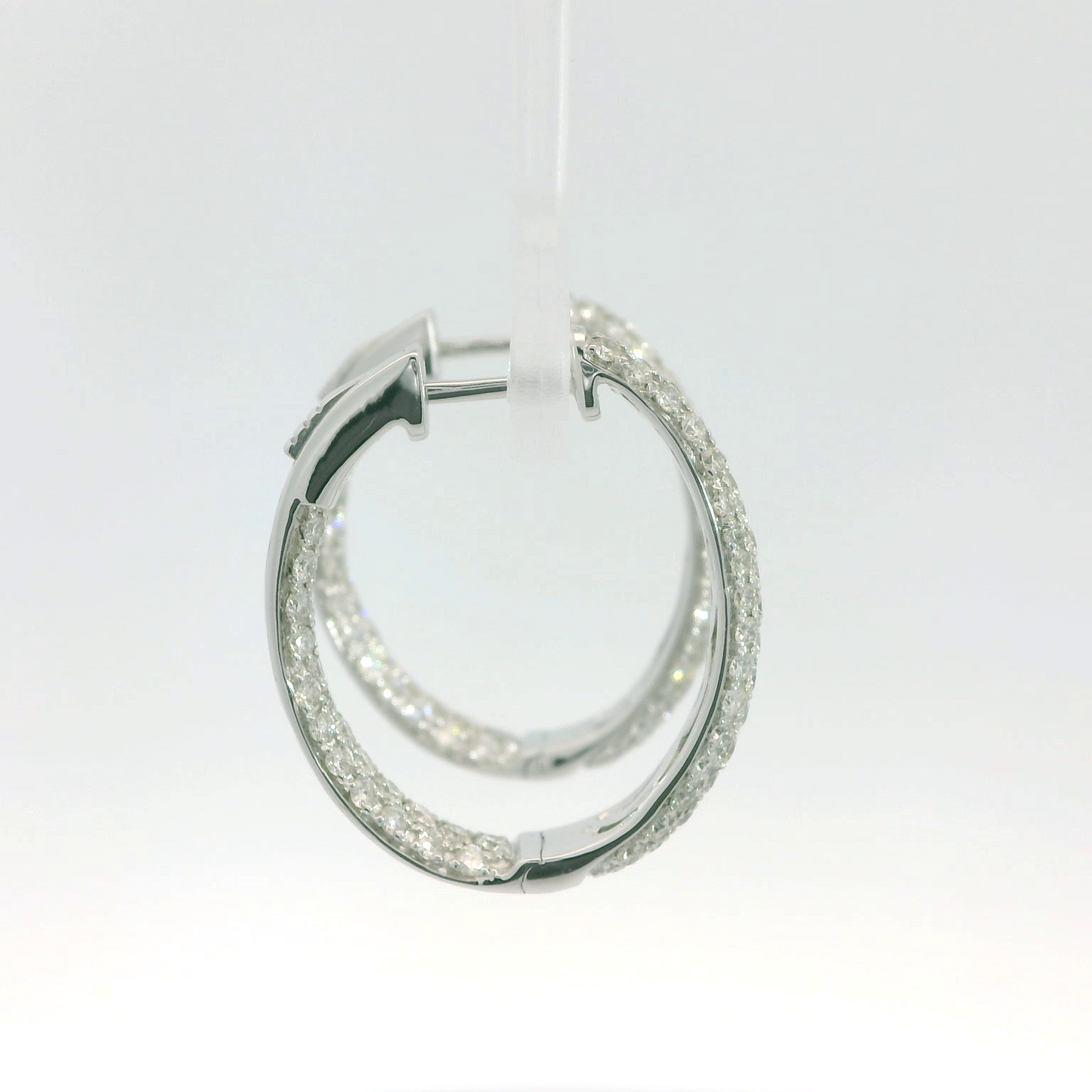 Elegant Diamond Hoop Earrings