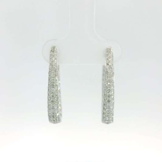 Elegant Diamond Hoop Earrings