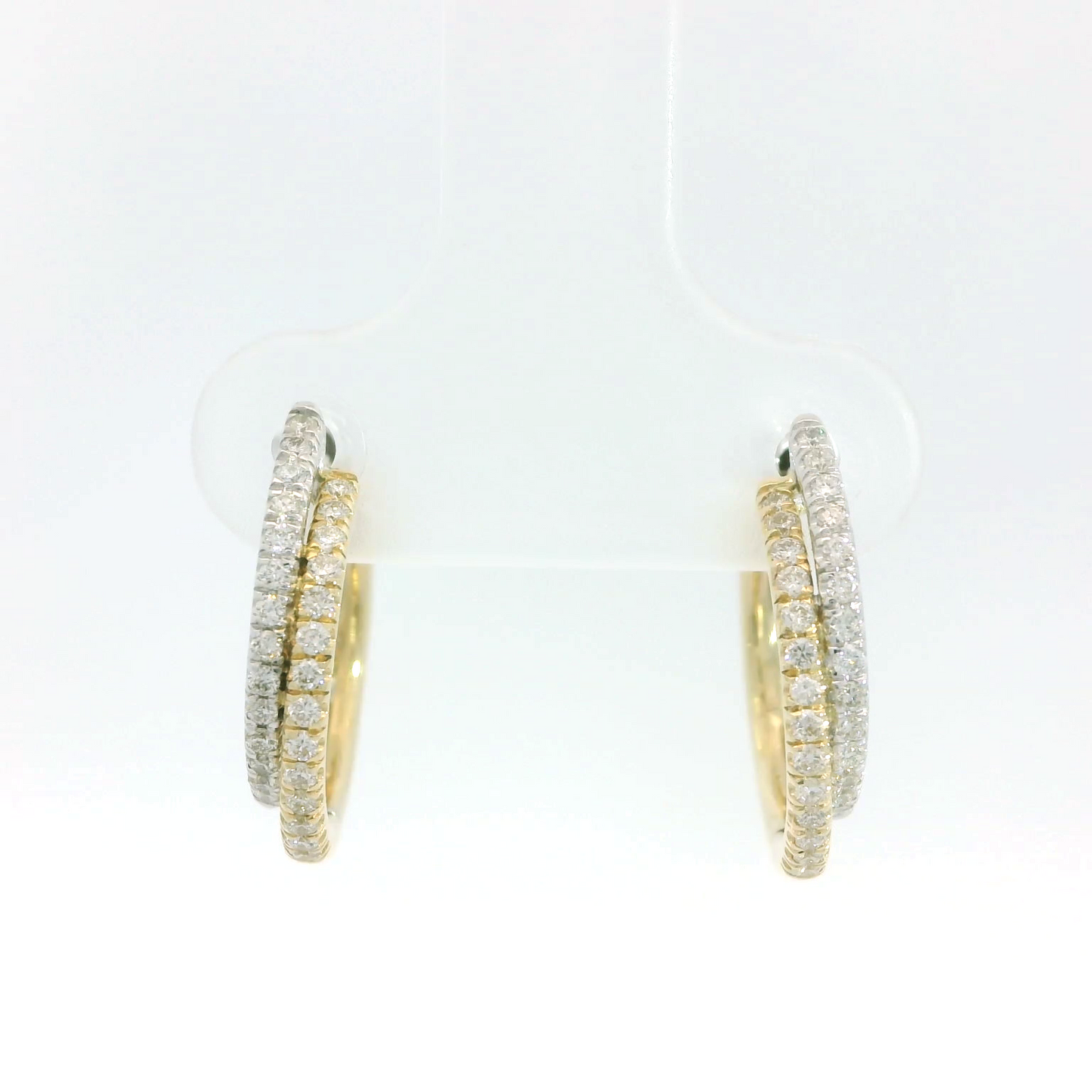 Elegant Diamond Hoop Earrings