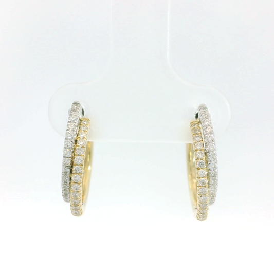 Elegant Diamond Hoop Earrings