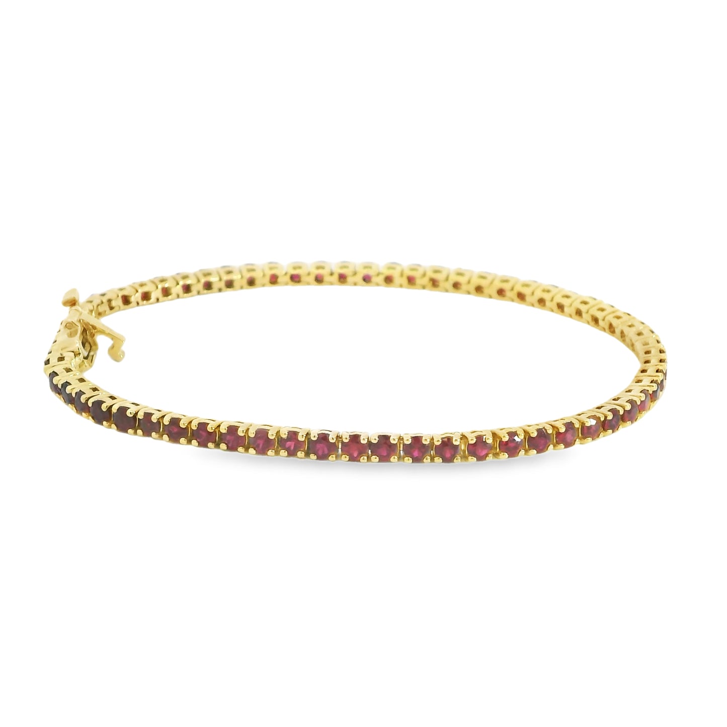 18K Yellow Gold Natural Ruby Bracelet