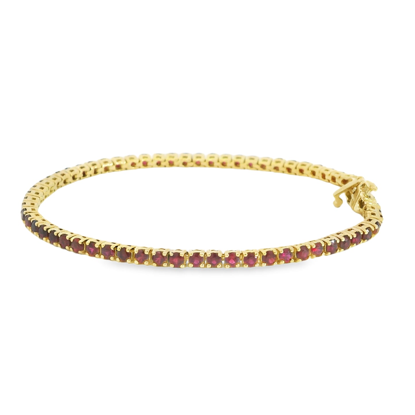 18K Yellow Gold Natural Ruby Bracelet