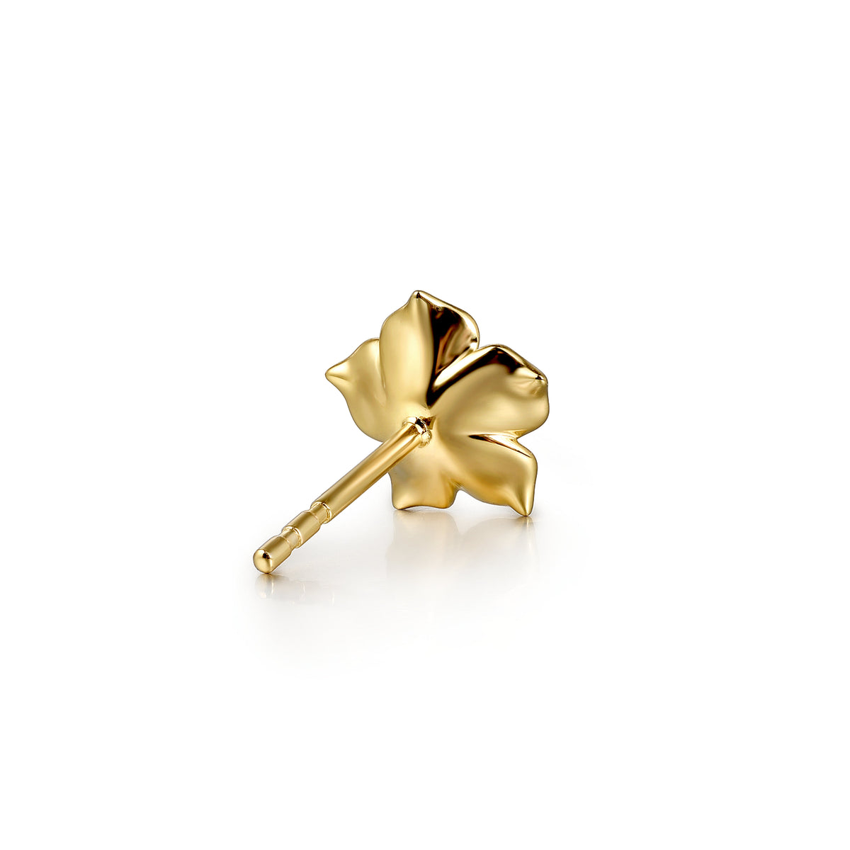 14K Yellow Gold Blue Topaz Floral Earrings