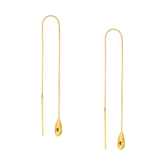 Mini Teardrop Threader Earrings