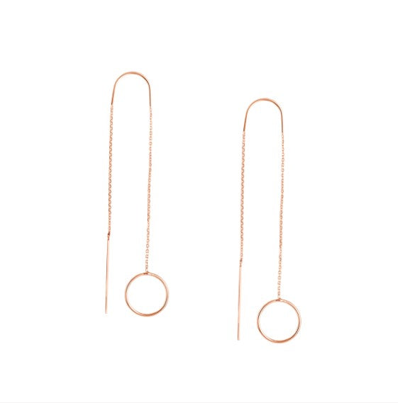 Open Disc Threader Earrings