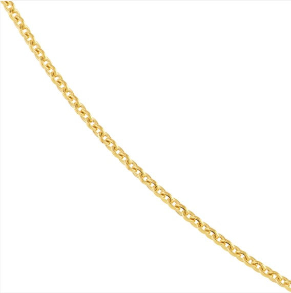 14K White Gold 0.9mm Cable Chain with Spring Ring