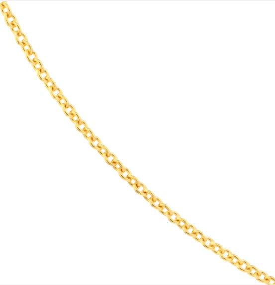 14K Yellow Gold 1.05mm Cable Chain with Lobster Lock