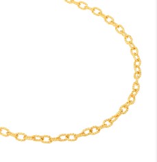 14K Yellow Gold Twisted Forzentina Chain with Lobster Lock