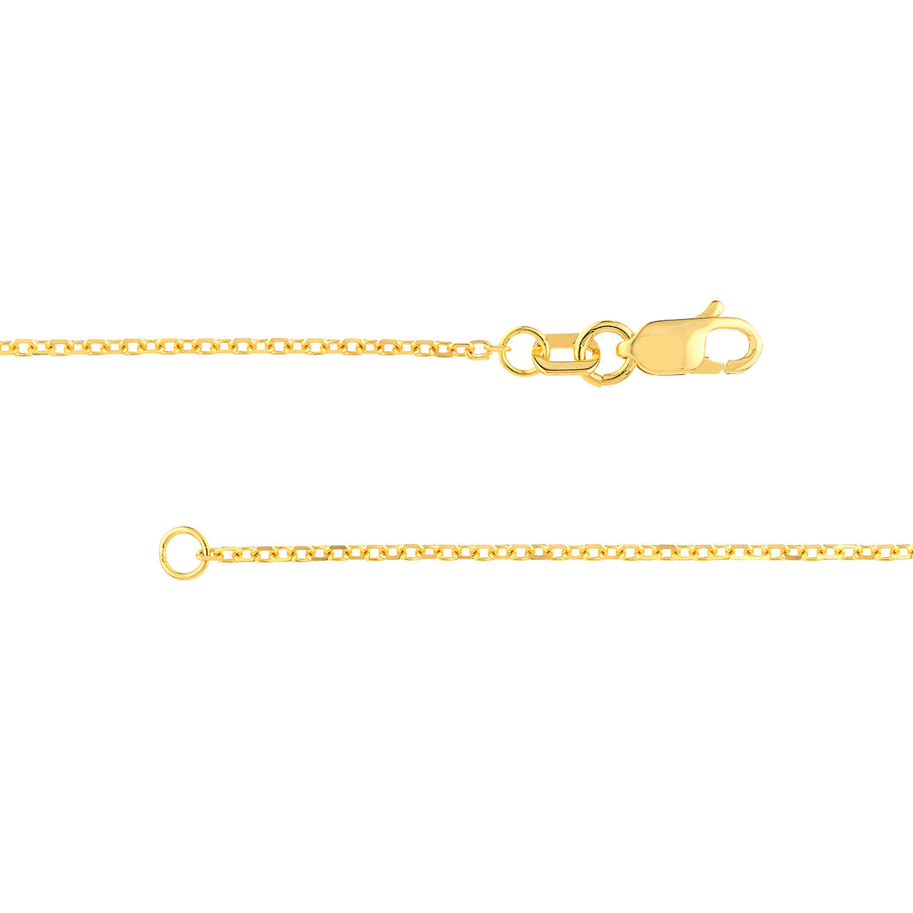 1.15mm Diamond Cut Cable Chain with Lobster Lock