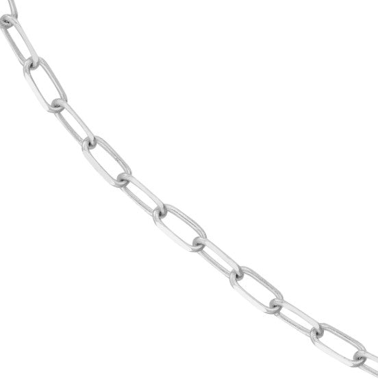 Diamond Cut Paper Clip Chain Bracelet