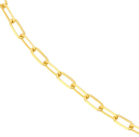 Diamond Cut Paper Clip Chain Bracelet