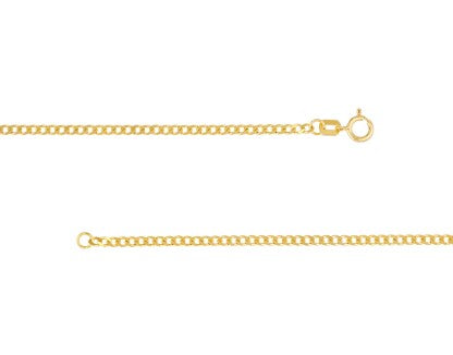 14K Gold 1.95mm Open Curb Link Bracelet