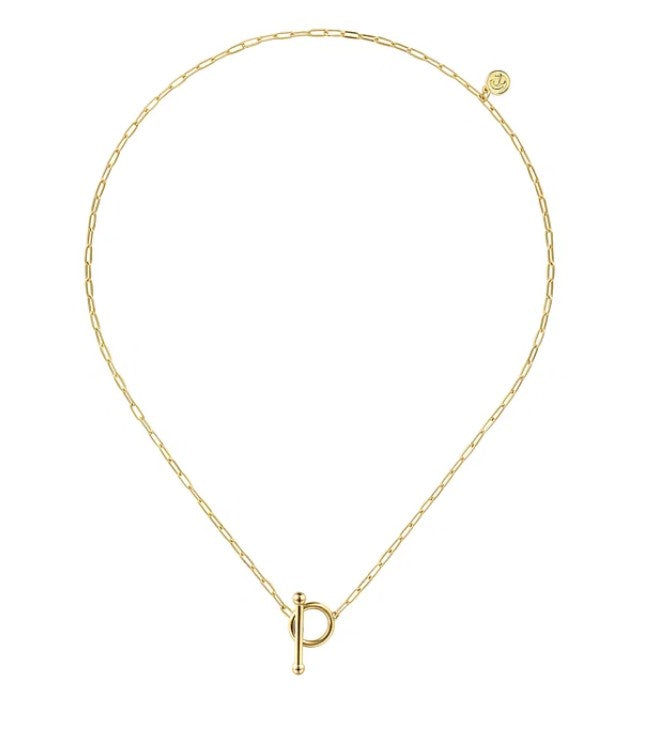 14K Yellow Gold Chain Necklace with Toggle