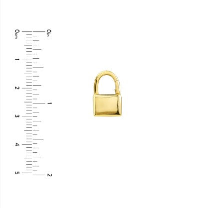 Padlock Shaped Push Lock Pendant